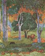 Paul Gauguin Landschaft auf La Dominique Sweden oil painting artist